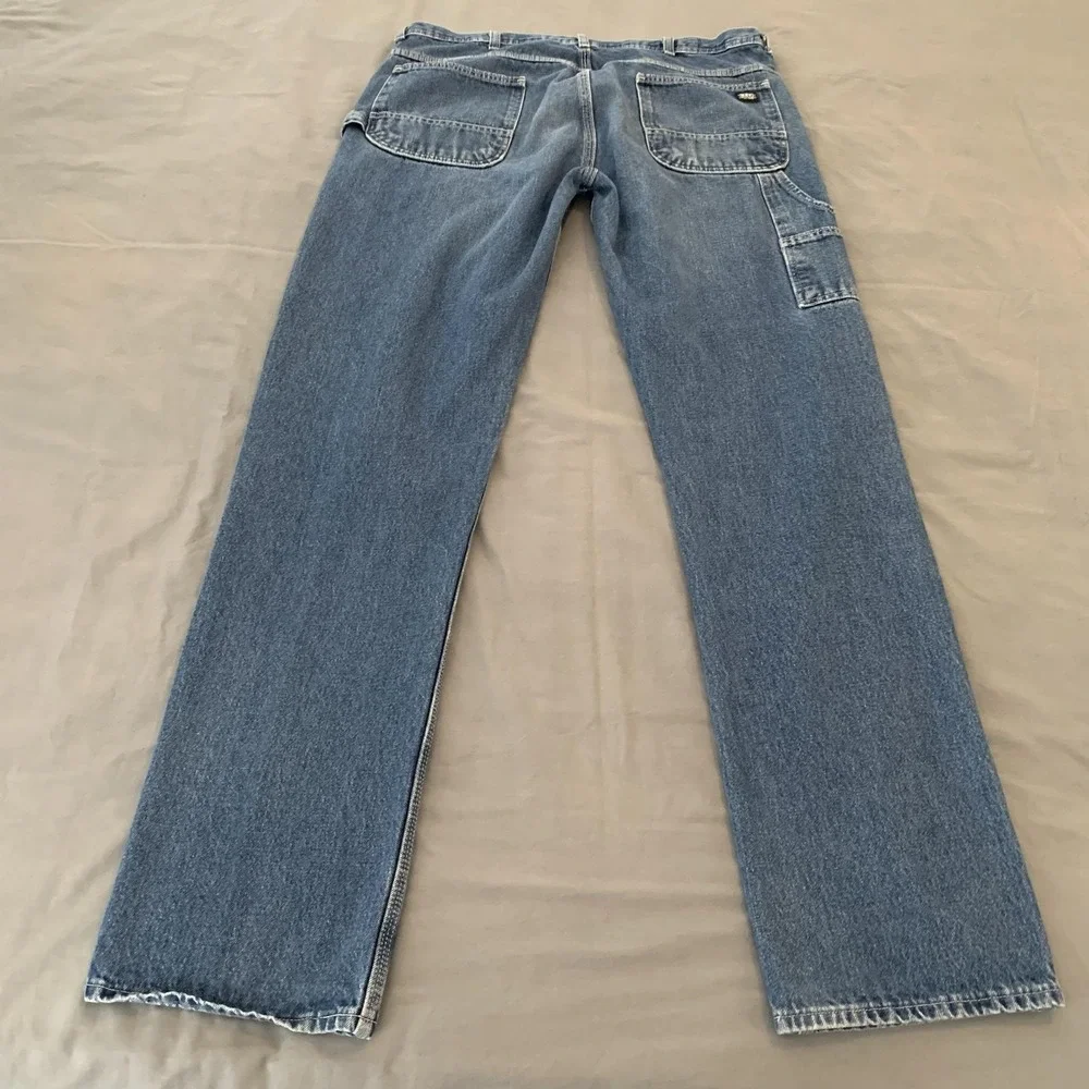 Key Carpenter Jeans Mens 38x36 Blue Medium Wash Relaxed Straight Denim Pants